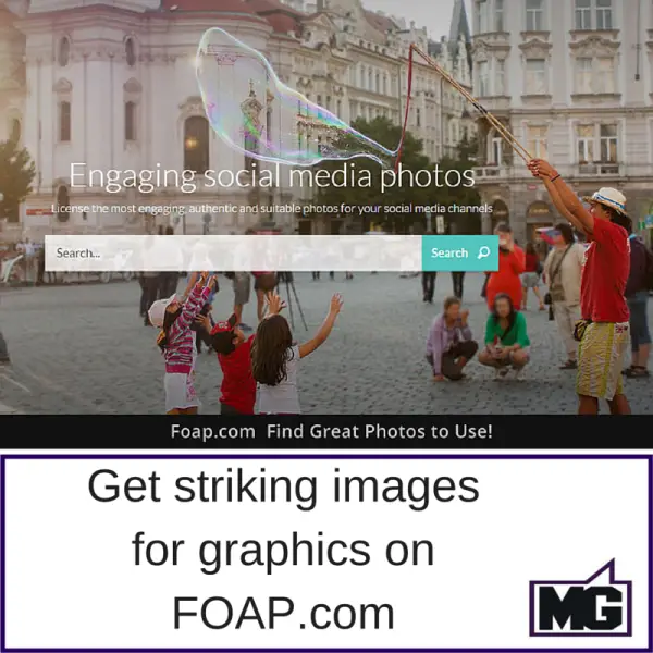 Get striking images for graphics on FOAP.com